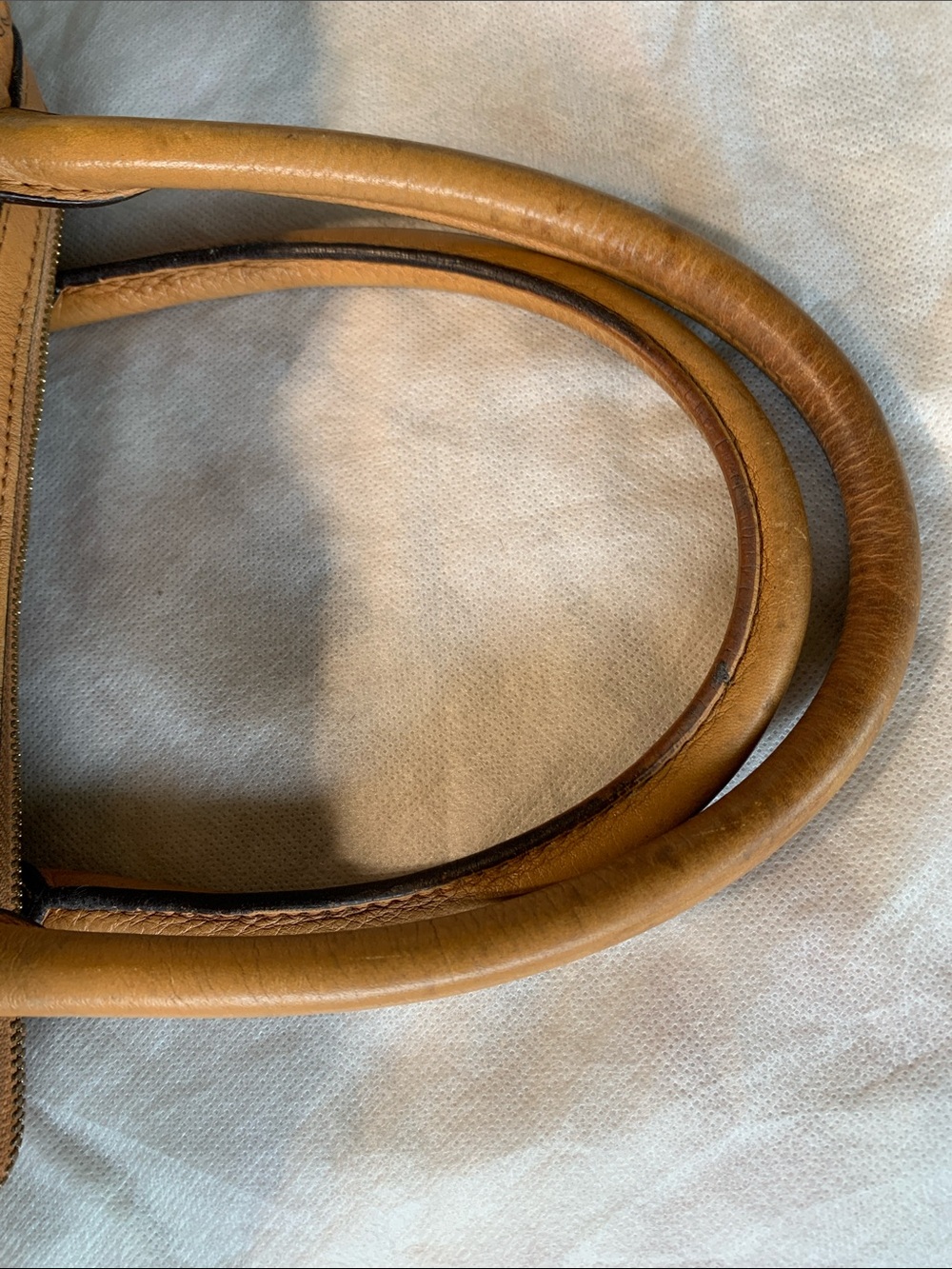 MCM Cognac handbag with lock and key - Picture 9 of 14